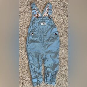 OshKosh B'gosh Light Canvas Floral Overalls